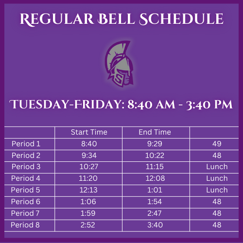 regular bell schedule